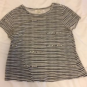 Black and white striped shirt